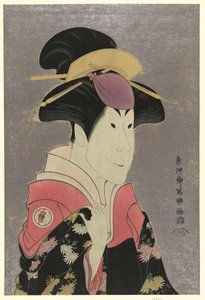 俳優・瀬川富三郎、頭像、右向き、大岸蔵人の妻・宿木役