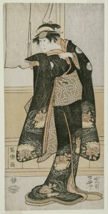 てぇ あｃとｒ 祝 版白 ｌＶ あｓ オトマ、 ダウｇｈ手ｒ おｆ おひな ｆろｍ 稲村ヶ崎 員 鎌倉 （４代ーめ 祝 版白 の 鎌倉 稲村ヶ崎 の おひな 娘 オトマ） 作： Toshusai Sharaku