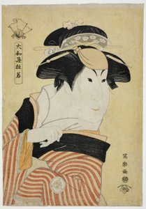 Yamatoya Tojaku (The Actor Iwai Hanshiro IV as Otoma, Daughter of Ohina from Inamuragasaki in Kamakura) (Yondai-me Iwai Hanshiro no Kamakura Inamuragasaki no Ohina musume Otoma) 作： Toshusai Sharaku