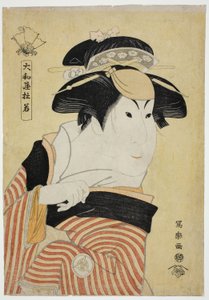 大和屋等伯（四代目・岩井半四郎 鎌倉稲村ヶ崎のお雛娘・お苫役）（よんだいめ・いわいはんしろうのかまくらいなむらがさきのおひなむすめ・お苫） 作： Toshusai Sharaku