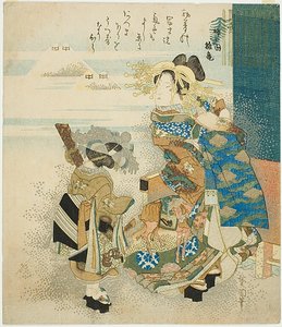 花魁と侍女 作： Totoya Hokkei