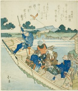 元旦に隅田川を渡る 作： Totoya Hokkei