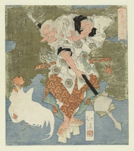 2位：雄鶏を連れた神 そのに 春の洞窟（シリーズタイトル） 春の岩戸 作： Totoya Hokkei