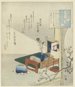 筆記台のある静物
