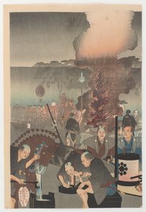 千代田、1897年（色の木版画） 作： Toyohara Chikanobu