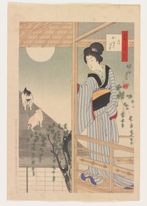 1月10日、セツゲッカ／朧月 作： Toyohara Chikanobu