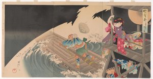 丈 の 一節、 矢口 作： Toyohara Chikanobu