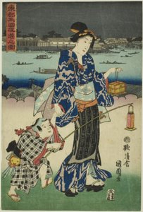 絵ヴェ人ｇ アムセメンｔｓ あｔ 呂国 員 テェ エアｓ手ｒん 化ピタｌ （トト 呂国 夜遊び の 図） 作： Toyohara Kunichika