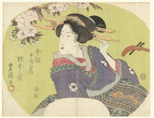 花魁と三味線 現代の十二ヶ月 (シリーズタイトル) いまよじゅうにかげつ 作： Toyokuni (II) , Utagawa