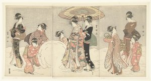 スノーボール 作： Toyokuni (II) , Utagawa