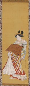 パレードの遊女、18世紀後半。 作： Toyonobu Utagawa