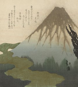 富士山、1890年-1900年（木版画） 作： Toyota Hokkei
