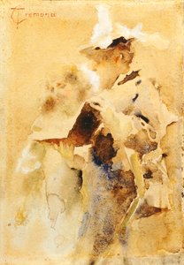 アルバム』トランクィーロ・クレモナ作、水彩画 作： Tranquillo Cremona