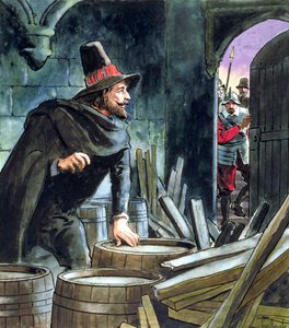 ガイ・フォークス、火薬プロットの準備中に捕まった、1605 c1900 作： Trelleek