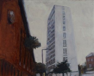 住む場所 39, 2012 （合板に油彩） 作： トレバー・バージェス