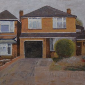 住む場所 63, 2018(oil on plywood) 作： トレバー・バージェス