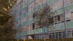 住む場所 L6, 2013 (油彩、合板)
