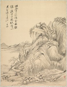 フォールドヒルズの下の住居、1847年。 作： Tsubaki Chinzan