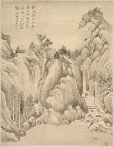 滝と岩 作： Tsubaki Chinzan
