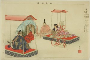 孔亭 「能楽図絵」より 作： Tsukioka Kogyo