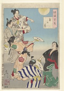 お盆の月 梵の月 月百姿（シリーズタイトル） 月百師 作： Tsukioka Yoshitoshi