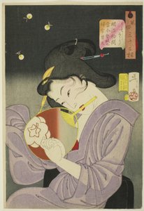 『風俗三十二相』シリーズより 嬉しそう 作： Tsukioka Yoshitoshi