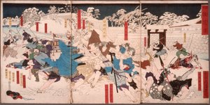 雪に散る花びら 作： Tsukioka Yoshitoshi