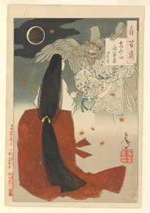 吉野山 真夜中 月 伊賀 局 月百姿 十 五