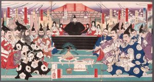 朝鮮征服大評議 作： 月岡芳年