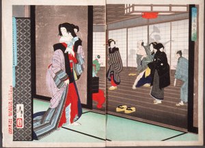 橋本家の遊女、白糸の物語 作： 月岡芳年