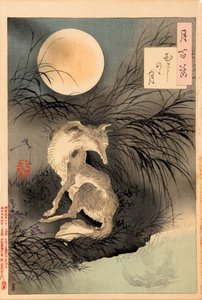 武蔵平野の月（武蔵野の月）-シリーズから月の百の側面 作： Tsukioka Yoshitoshi