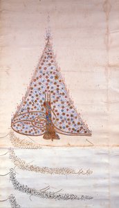 1628年頃、カプチン修道会が東方への旅行を許可するファーマンの詳細（ベラム）（207067の詳細 作： Turkish School