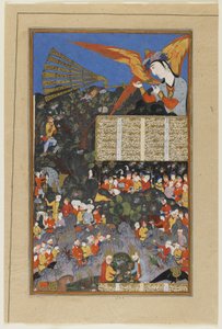 IskandarはShahnamaからのAngelIsrafelに遭遇します 作： Turkish School