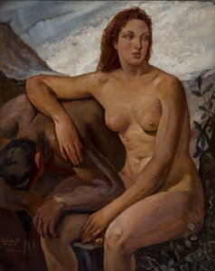 アダムとイブ、1930 年。 作： Ubaldo Oppi