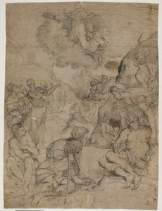 ヴィチェンツァの市立博物館でティントレットが描いた後、麻痺患者を癒す聖アウグスティヌス