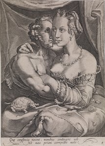 接する 作： Ubekendt efter Jan Saenredam efter Hendrick Goltzius