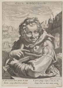 愚か者の帽子をかぶった道化師 作： Ubekendt nederlandsk 1500 tallet