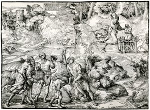アブラハムの犠牲、1516年から1518年、1937年 作： Ugo da Carpi