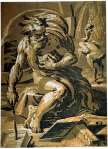 1527年以降のディオゲネス 作： Ugo da Carpi