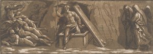 キリストの復活、約。 1520-27。 作： Ugo da Carpi