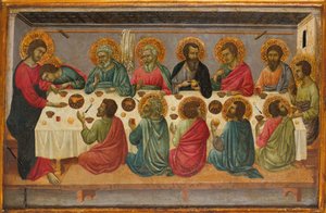 最後の晩餐、約。 1325-30。 作： Ugolino da Siena
