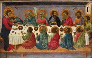 最後の晩餐、1310-1315 作： Ugolino di Nerio