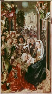 マギの崇拝 ウルリッヒ・アプト(1460-1532)の木版画 作： Ulrich the Elder Apt