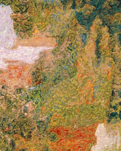 鮮やかな筆致の風景画 作： 