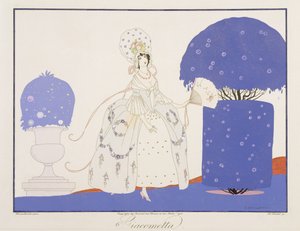 ジャコメッタ、アンリ・ライデル（fl.1914-20）1914（カラーリソ）によって彫刻されたLe Journal des Dames et des Modesの「Masks and Characters of Italian Theatre」版から