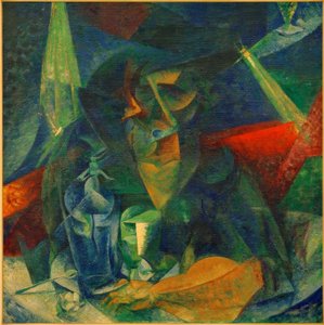 カフェの女性（テーブルでの女性像の内訳） 作： Umberto Boccioni
