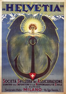 ウンベルト・ボッチョーニの「Helvetia」ポスター 作： Umberto Boccioni