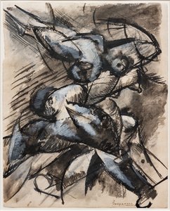 人の形を動かしたい（動的分解） 作： Umberto Boccioni