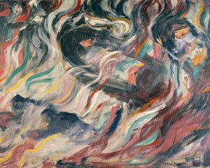 ウンベルト・ボッチョーニ（1882-1916）の「気分：さよなら」（詳細 作： Umberto Boccioni