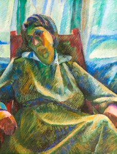 プラスチック合成 - 着席者 作： Umberto Boccioni
